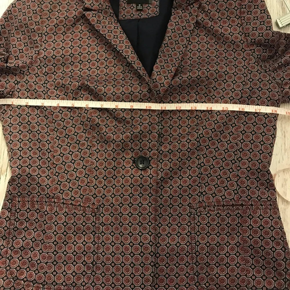 The Limited Vintage Medallion Print Blazer Jacket Satin Feel with Pockets Medium - Picture 11 of 16